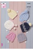 King Cole Comfort Aran Pattern 5544 - Hats