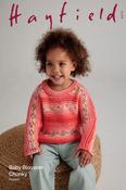 Hayfield Baby Blossom Chunky Pattern 5573 - Flower Show Sweater