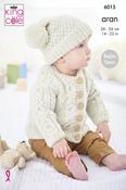 King Cole Comfort Aran Pattern 6015 - Cardigans &amp; Hat