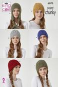 King Cole Celestial Super Chunky Pattern 6070 - Hats