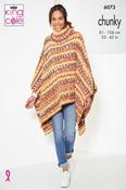 King Cole Nordic Chunky Pattern 6073 - Cardigan &amp; Poncho