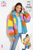 King Cole Big Value Super Chunky Pattern 6076 - Cardigan, Sweater &amp; Hat