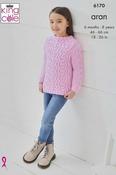 King Cole Comfort Aran Pattern 6170 - Sweater, Cardigan &amp; Waistcoat