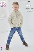 King Cole Comfort Aran Pattern 6171 - Sweater &amp; Sweater Vest