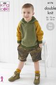 King Cole Cherished DK Pattern 6176 - Sweater &amp; Hoodie