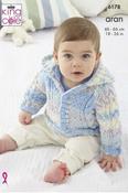 King Cole Cosy Love Aran Pattern 6178 - Cardigans &amp; Hat
