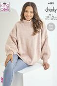 King Cole Timeless Chunky Pattern 6182 - Sweater &amp; Cardigan