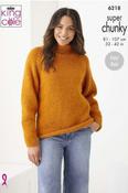 King Cole Big Value Super Chunky Pattern 6218 - Sweater &amp; Cardigan