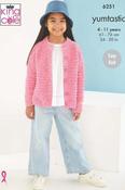 King Cole Yumtastic Pattern 6251 - Sweater &amp; Cardigan