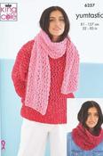 King Cole Yumtastic Pattern 6257 - Sweater &amp; Accessories