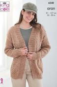 King Cole Fashion Aran Pattern 6340 - Cardigan &amp; Waistcoat