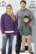 King Cole Big Value Super Chunky Tweed Pattern 6356 - Sweaters &amp; Cardigan
