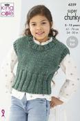 King Cole Big Value Super Chunky Tweed Pattern 6359 - Overtop &amp; Vest