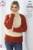 King Cole Big Value Super Chunky Tweed Pattern 6360 - Sweaters
