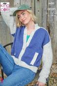 King Cole Homespun Aran Pattern 6420 - Cardigans