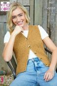 King Cole Homespun Aran Pattern 6421 - Waistcoats