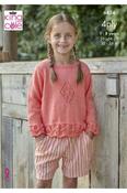 King Cole Cherished Baby 4ply Pattern 6434 - Cardigan &amp; Top