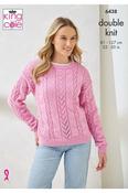 King Cole Luxury Merino DK Pattern 6438 - Sweater &amp; Slipover