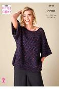 King Cole Firefly Aran Pattern 6443 - Waistcoat &amp; Top image