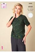 King Cole Firefly Aran Pattern 6444 - Sweater &amp; Cardigan image