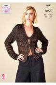 King Cole Firefly Aran Pattern 6445 - Tank Top &amp; Cardigan