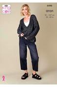 King Cole Firefly Aran Pattern 6446 - Sweater &amp; Cardigan