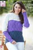King Cole Eternity DK Pattern 6453 - Sweater &amp; Top