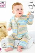 King Cole Fjord Baby DK Pattern 6460 - Cardigan &amp; Trousers