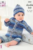 King Cole Fjord Baby DK Pattern 6462 - Cardigans &amp; Hat