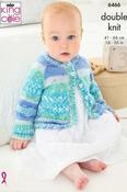King Cole Fjord Baby DK Pattern 6466 - Cardigans