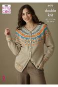 King Cole Finesse Cotton Silk DK Pattern 6473 - Sweater &amp; Cardigan
