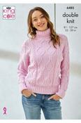 King Cole Cottonsoft DK Pattern 6485 - Sweater &amp; Slipover