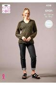 King Cole Firefly Aran Pattern 6558 - Sweater &amp; Cardigan