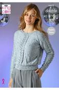 King Cole Dazzle DK Pattern 6603 - Sweater &amp; Cardigan