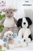 King Cole Velveteen Pattern 9208 - Sheep &amp; Dog