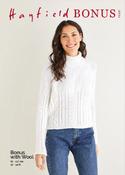 Hayfield Bonus Aran Pattern 10221 - Cabled Roll Neck Sweater
