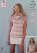 King Cole Caribbean Calypso DK Pattern 5408 - Ladies Tops &amp; Snood - NOW €1.00