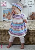 King Cole Cherish &amp; Cherished DK Pattern 5219 - Cardigan, Dress, Coat &amp; Beret