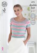 King Cole Cottonsoft Crush DK Pattern 4772 - Ladies' Tops image