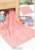 Sirdar Snuggly DK Pattern 4528 Butterfly &amp; Flower Blanket