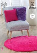 King Cole Tufty Super Chunky Pattern 5050 - Blankets, Cushions &amp; Rugs