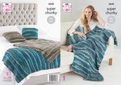 King Cole Quartz Super Chunky Pattern - 5643 Throws &amp; Cushions