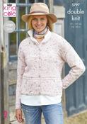 King Cole Homespun DK Pattern 5797 - Cardigan &amp; Waistcoat