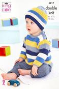 King Cole Cottonsoft DK Pattern 5917 - Sweater, Hat &amp; Cardigan