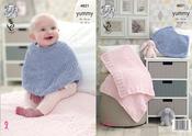 King Cole Yummy Pattern 4821 - Poncho &amp; Blanket image