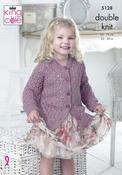 King Cole Cottonsoft DK Pattern 5128 - V &amp; Round Cardigans