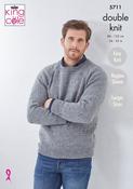 King Cole Big Value Tweed DK Pattern 5711 - Cardigan &amp; Sweater