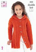 King Cole Big Value Tweed DK Pattern 5850 - Cardigan &amp; Sweater