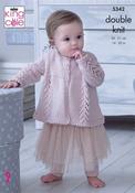 King Cole Finesse Cotton Silk DK Pattern 5342- Matinee Jacket, Hat, Cushion &amp; Blanket