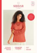Sirdar Country Classic 4 Ply Pattern 10244 - CROCHET BOAT NECK TUNIC